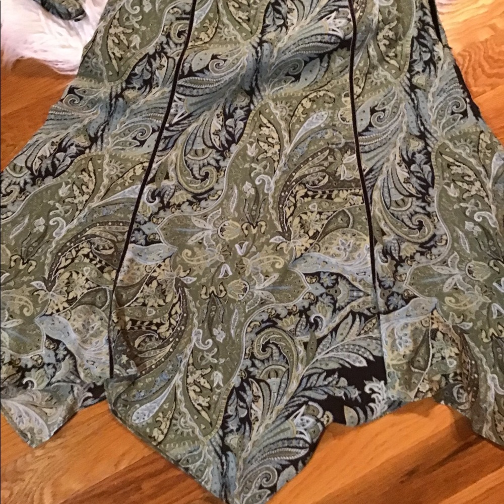 4/$10 item🤑 Emma James Green Paisley Blouse sz 16P & Skirt sz 14P - Picture 4 of 11